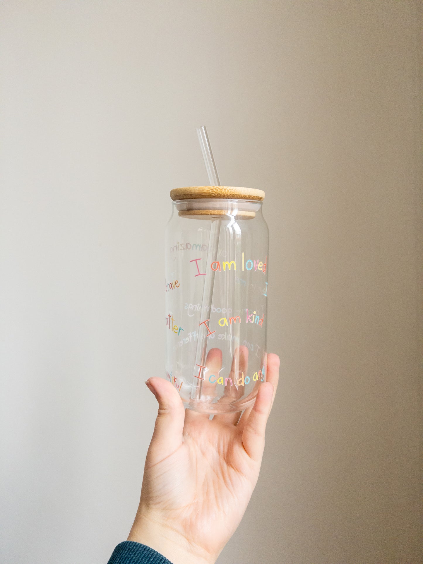 Positieve Affirmaties Drinkglas